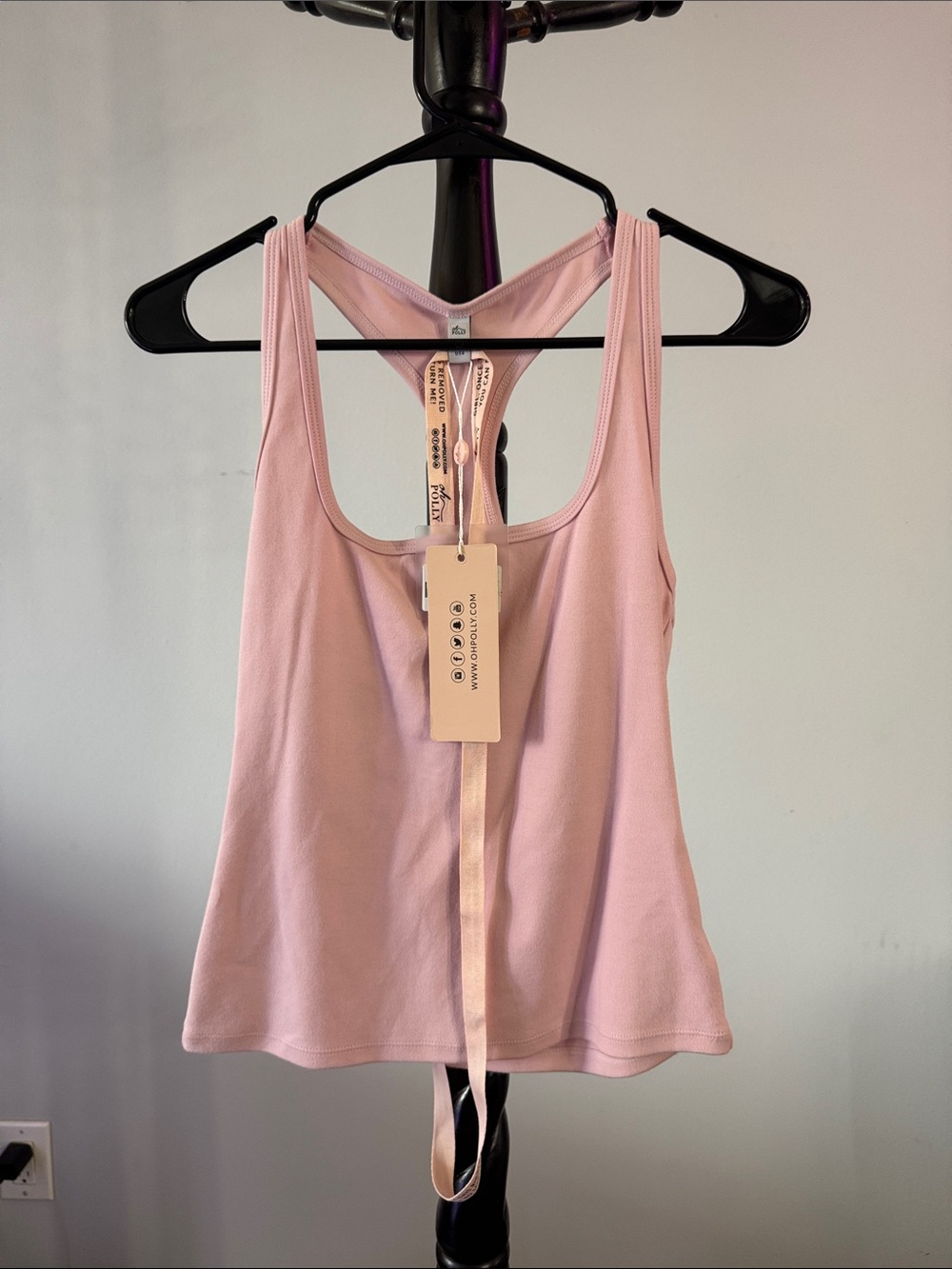 Oh Polly Light Pink Racerback Tank Top